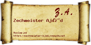 Zechmeister Ajád névjegykártya
